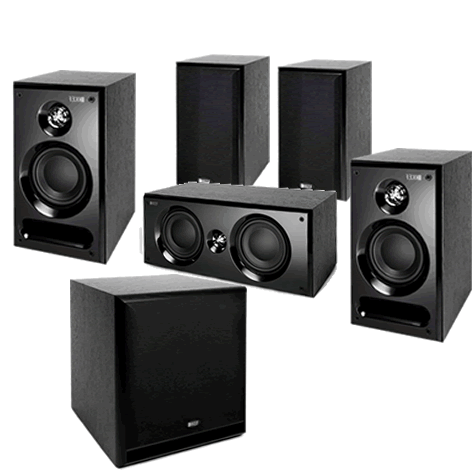 KEF C Series AV3 Home Cinema Speaker Package Black